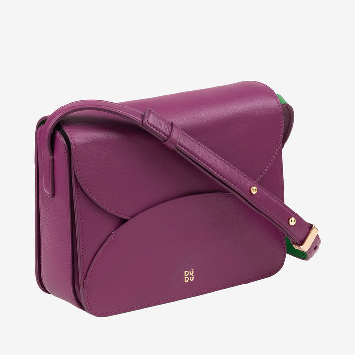 DUDU Damen-Umhängetasche aus Leder mit Umschlagklappe, kleine, elegante und vielseitige Handtasche mit verstellbarem Schultergurt, perfekte Tasche für jeden Anlass