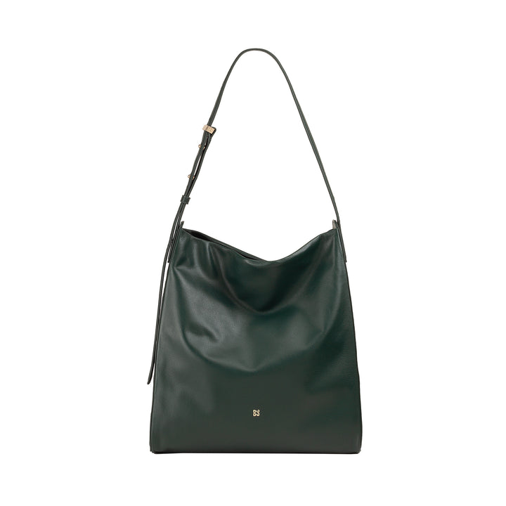 DUDU Borsa Donna a Spalla Trapezoidale in Vera Pelle, Borsa a Trapezio con Tracolla Regolabile – Elegante, Spaziosa per Tempo Libero, Lavoro, Sera