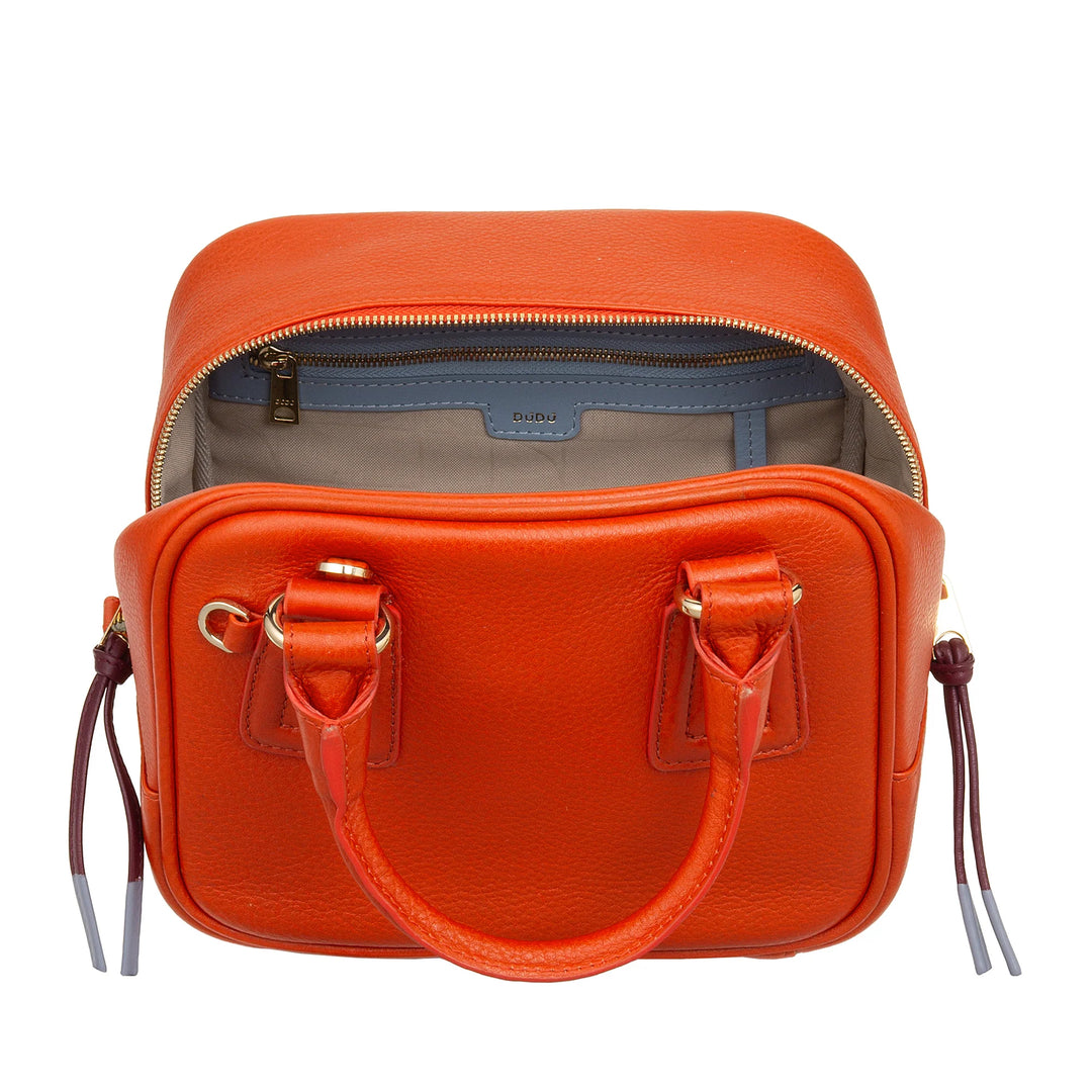 DUDU Borsa Bauletto Donna in Pelle con Tracolla Regolabile, Elegante e Compatta, Borsa a Mano e Spalla con Cerniera Zip