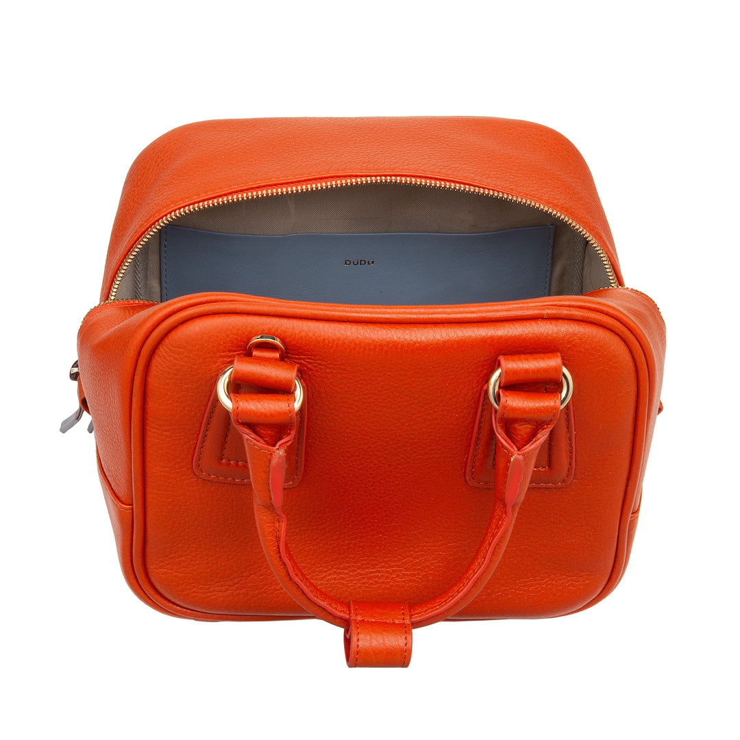 DUDU Borsa Bauletto Donna in Pelle con Tracolla Regolabile, Elegante e Compatta, Borsa a Mano e Spalla con Cerniera Zip