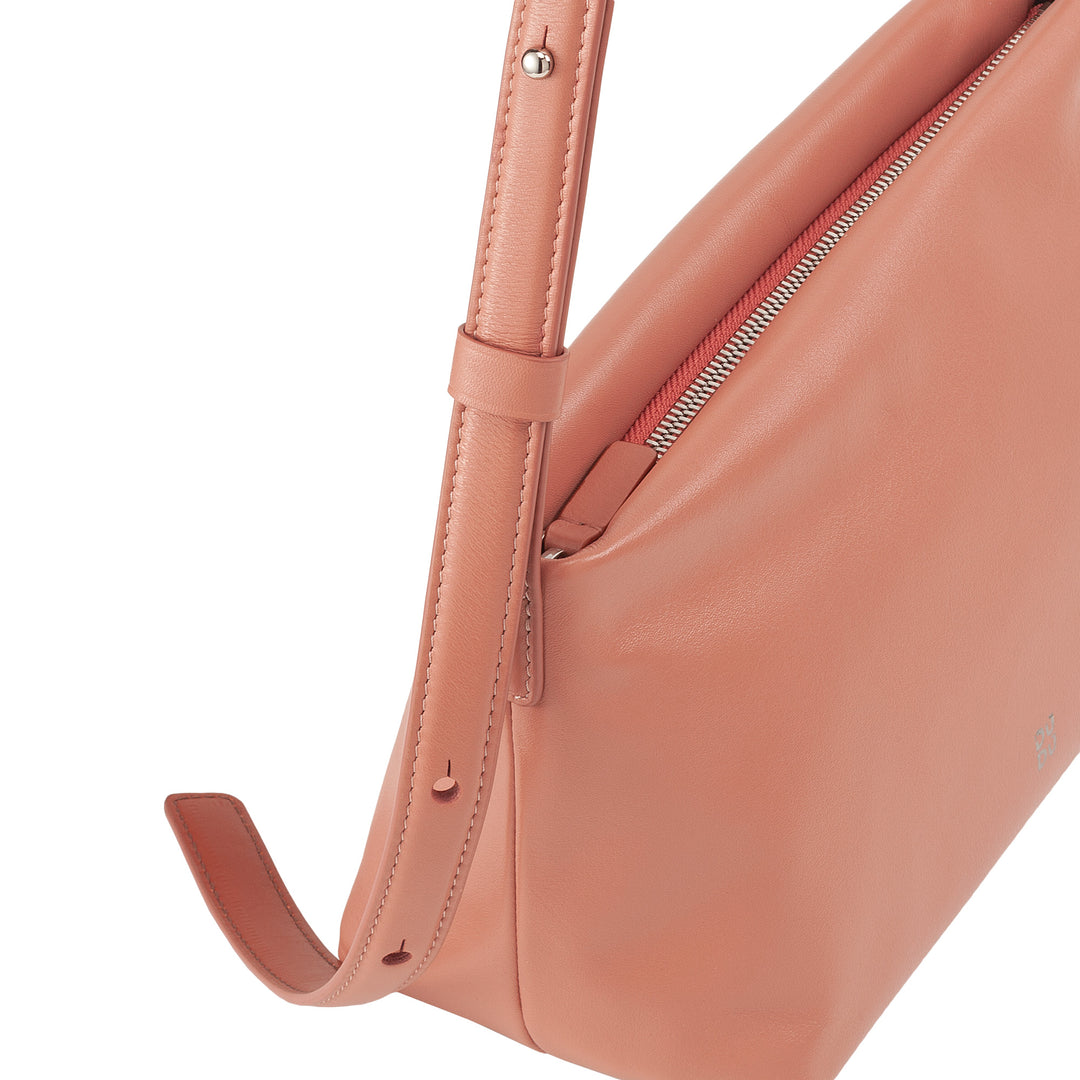 DUDU Kleine Damen-Umhängetasche aus weichem Leder, Umhängetasche, Reißverschluss, elegante City-Mode-Abendhandtasche