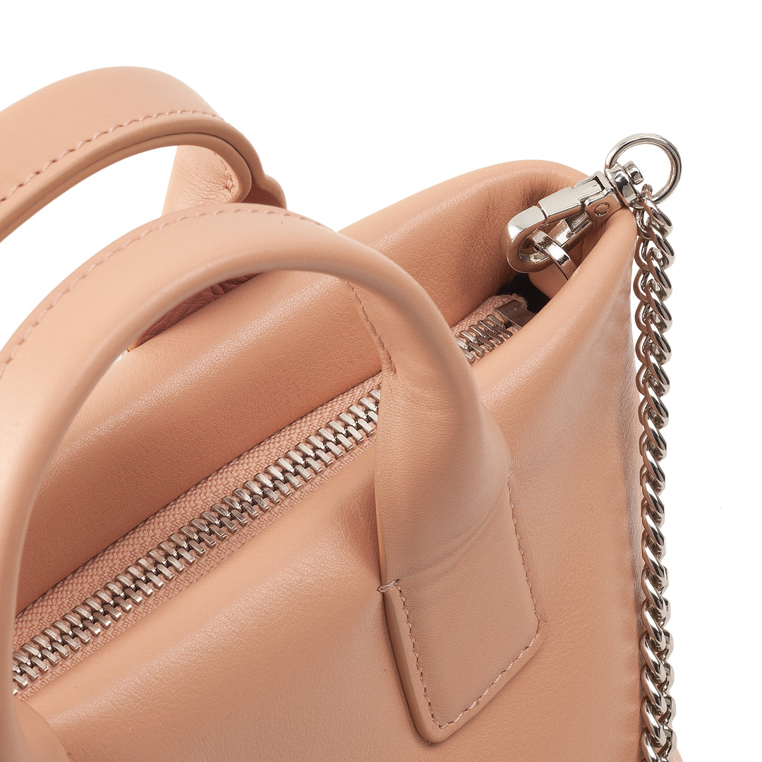 DUDU Kleine Damen-Umhängetasche aus echtem Leder, elegante Mini-Abendtasche, 22 x 13 cm, doppelte Griffe, Kettenschultergurt, Reißverschluss