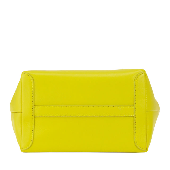 DUDU Petit Sac à Bandoulière pour Femme en Cuir Véritable, Mini Sac de Soirée Élégant, 22 x 13 cm, Double Poignées, Bandoulière en Chaîne, Fermeture Éclair