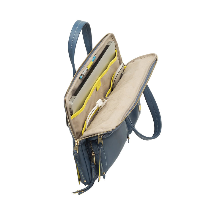 DUDU Elegante Damen-Laptoptasche aus Leder mit Schultergurt – Arbeits-Laptop-Aktentasche mit Organizer-Taschen, geräumig und professionell, Computer- und Dokumentenhalter