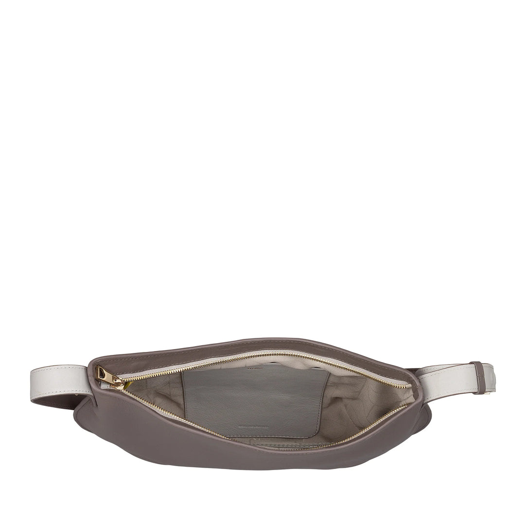 DUDU Sac à bandoulière souple pour femme de taille moyenne en cuir véritable, sac Hobo avec bandoulière réglable, sac à bandoulière avec fermeture éclair