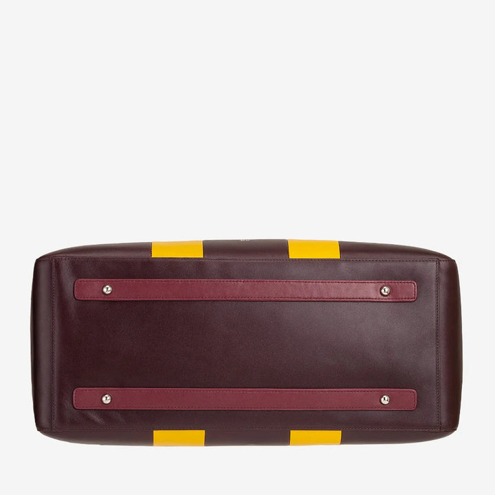 DUDU Leather Travel Shoulder Bag, Weekend Gym Bag for Men Women 32L Large, 49cm Weekender Travel Bag