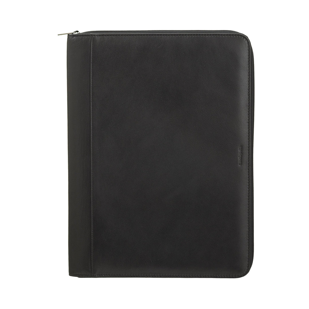 Nuvola Pelle Classeur de documents en cuir A4, organisateur de travail, porte-bloc-notes, porte-stylo, porte-tablette avec fermeture éclair ronde