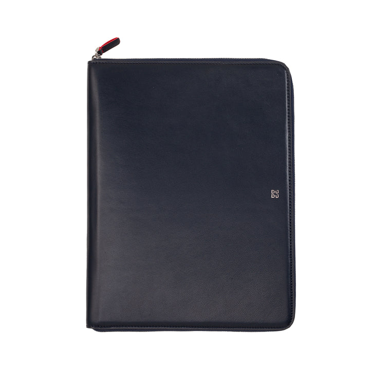 Dudu câble câble A4 en cuir en support de cuir étiquette de tablette iPad multicolore Tapet avec zip