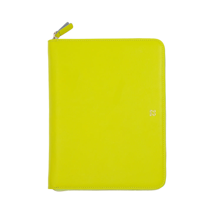 DUDU A5-Dokumentenmappe aus echtem Leder für Damen und Herren, iPad Mini-Tablet-Halter, Klemmbrett, Organizer für A5-Notizbücher
