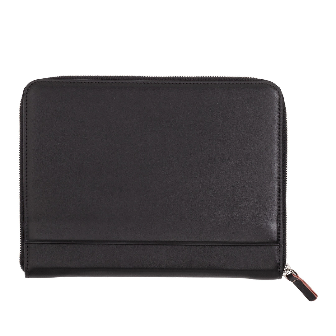 DUDU A5-Dokumentenmappe aus echtem Leder für Damen und Herren, iPad Mini-Tablet-Halter, Klemmbrett, Organizer für A5-Notizbücher