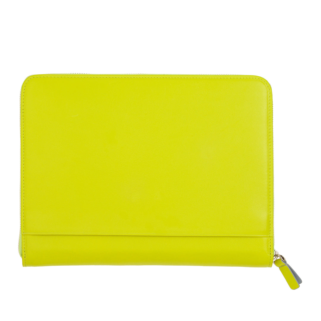DUDU A5-Dokumentenmappe aus echtem Leder für Damen und Herren, iPad Mini-Tablet-Halter, Klemmbrett, Organizer für A5-Notizbücher