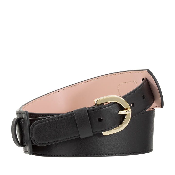 Dudu Cuir Belt Women Made en Italie, H 40 mm, avec boucle en métal, largeur de 4 cm, ceinture élégante par robe, pantalon