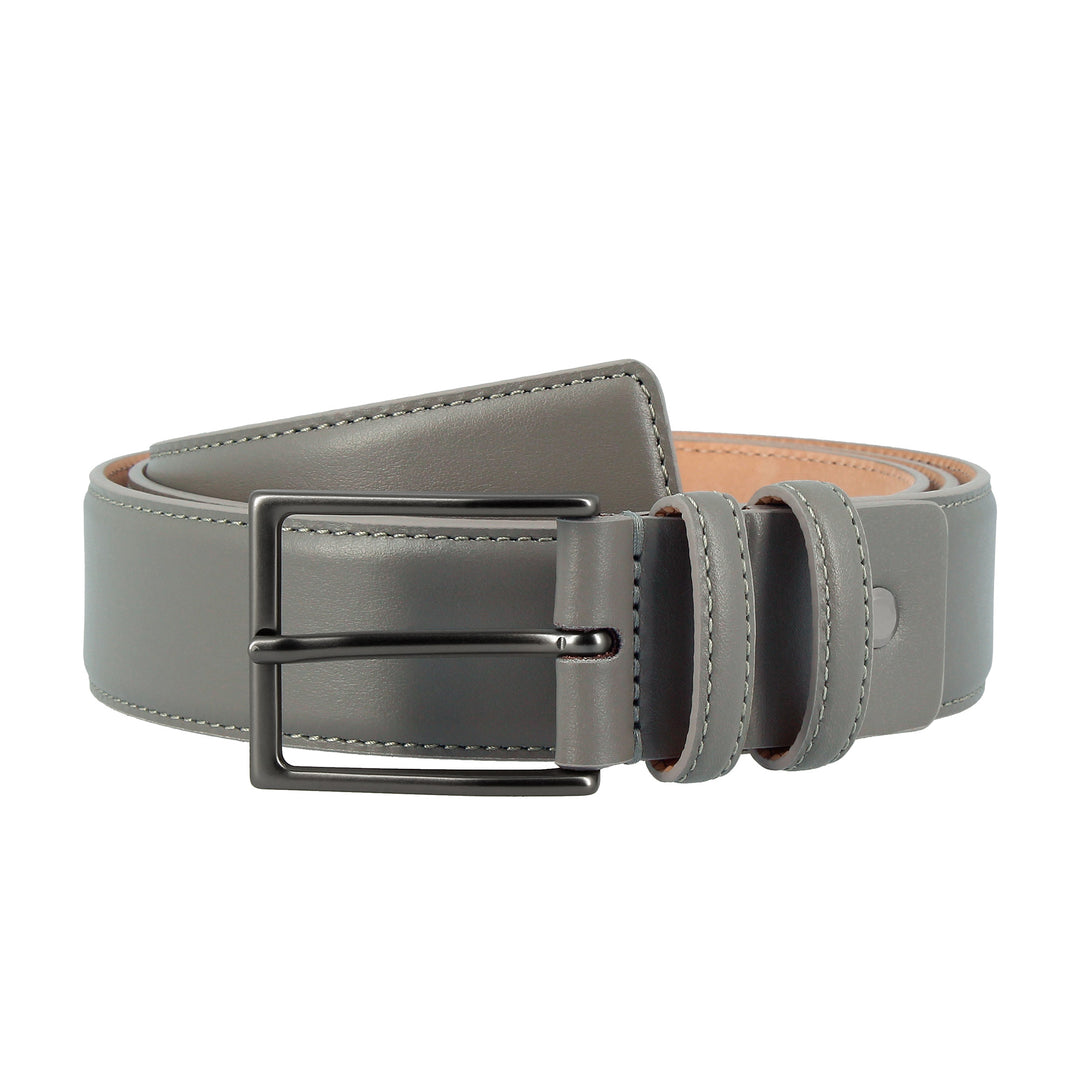 Ceinture en cuir Nuvola pour hommes en cuir souple fabriqué en Italie Elegant H 34 mm avec boucle en métal