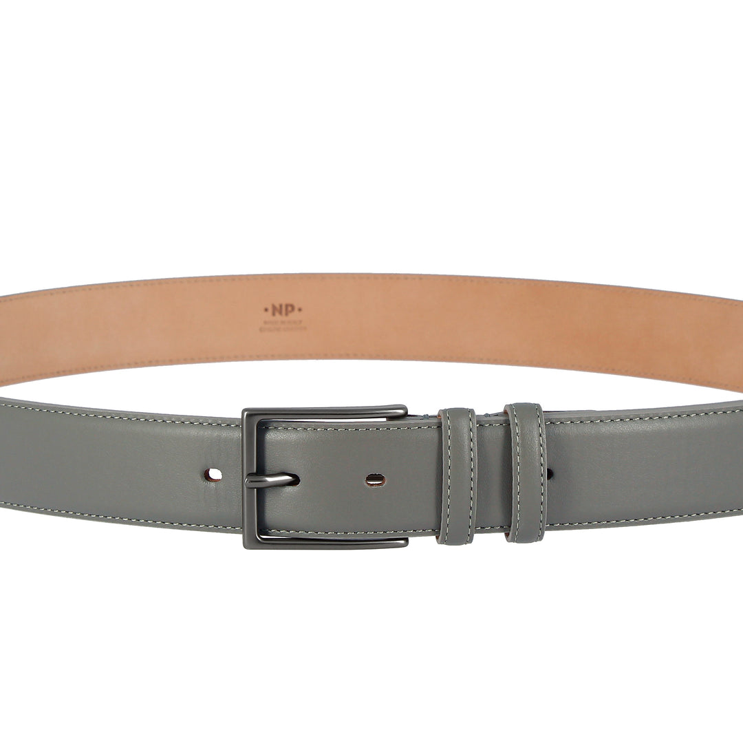 Ceinture en cuir Nuvola pour hommes en cuir souple fabriqué en Italie Elegant H 34 mm avec boucle en métal