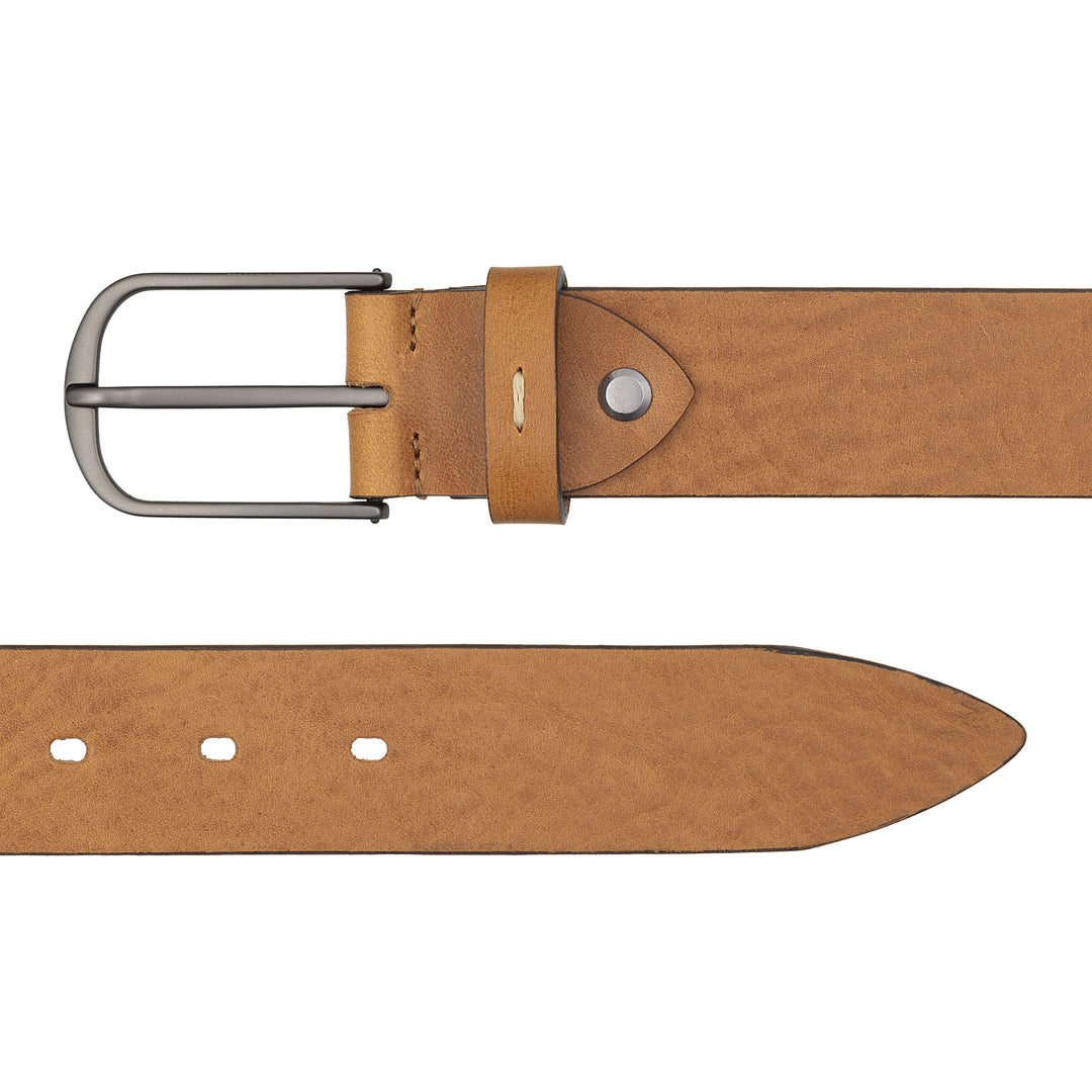 DUDU men's leather belt Vegetable leather, made in Italy, H 35mm, soft and resistant belt of high quality