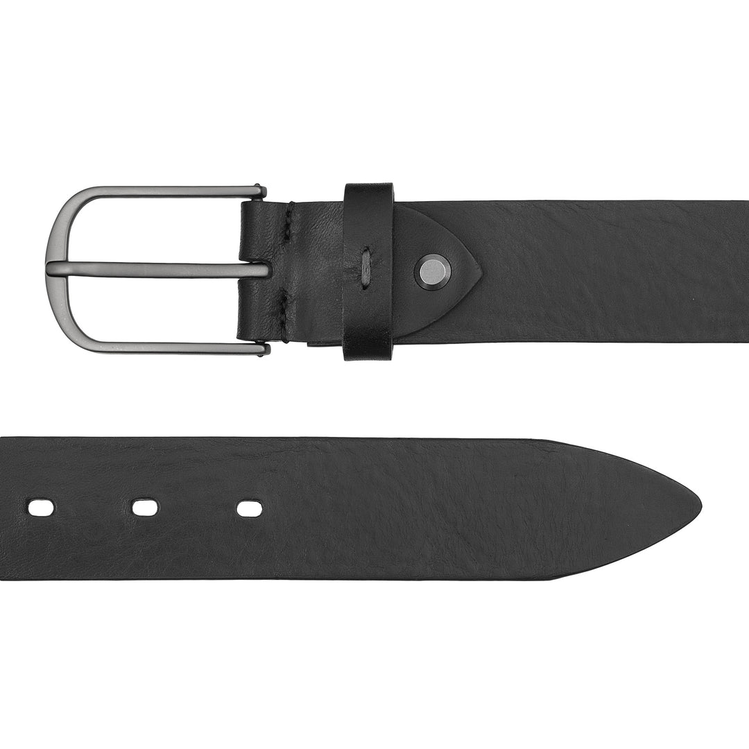 DUDU Ceinture pour Homme en Cuir Végétal, Fabriquée en Italie, H 35mm, Ceinture Souple et Durable de Haute Qualité