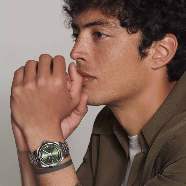 Longines orologio Conquest 2023 41mm verde acciaio automatico L3.830.4.02.6