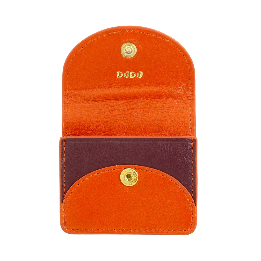 DUDU Étui pour écouteurs Air Pod en cuir véritable avec porte-clés - Mini housse avec mousqueton, élégant et compact