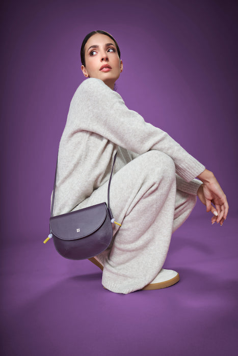 DUDU Damen Umhängetasche mit Klappe aus echtem Leder, kleine Umhängetasche mit magnetischer Knopfklappe, Handtasche