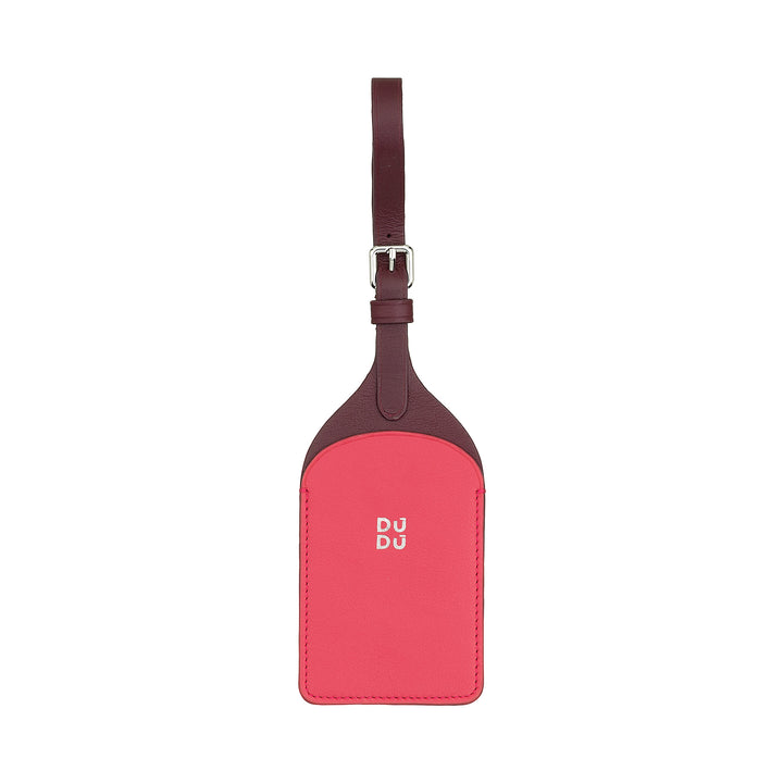 Étiquette de nom de valise en cuir véritable DUDU, étiquette de bagage de voyage, étiquette d&