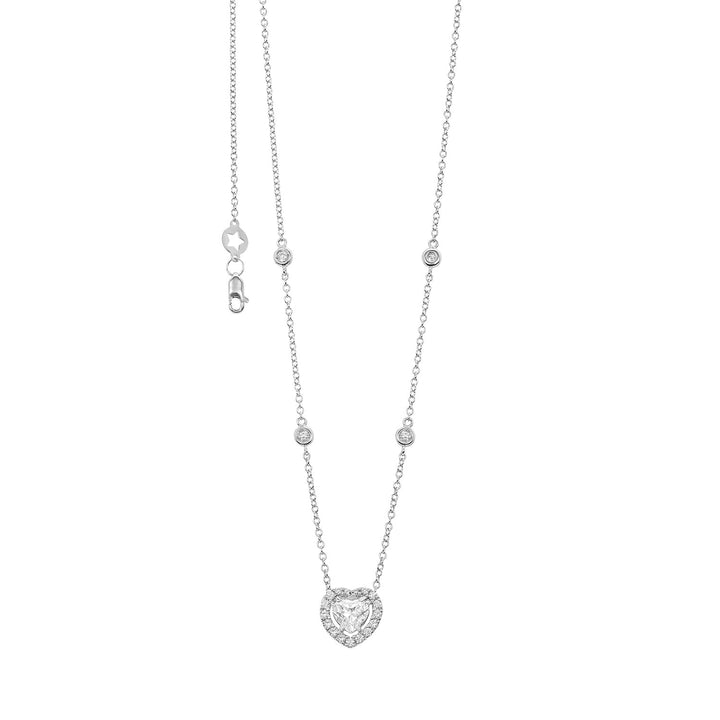 Comete Girocollo in Oro 750‰ con cuore di Diamanti bianchi GLB1717