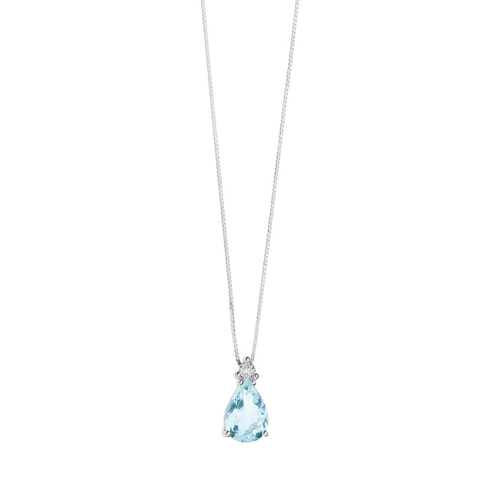 Collier Comete en or avec diamants et goutte d&