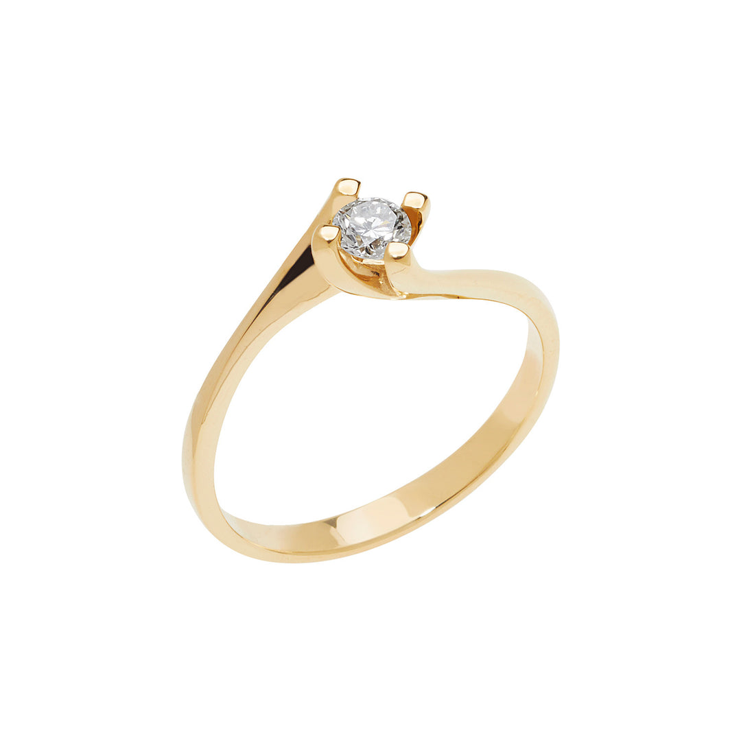 Comete Solitario Valentino in Oro Giallo e Diamante ANB2034G