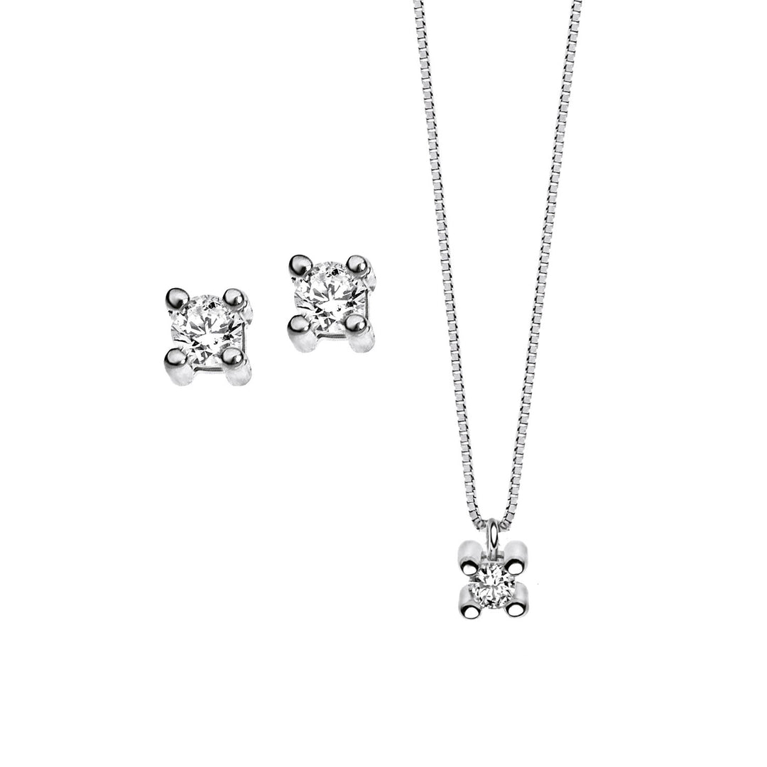 Comete Collana e Orecchini Punto Luce quattro Griffe Oro e Diamanti KIT1405891