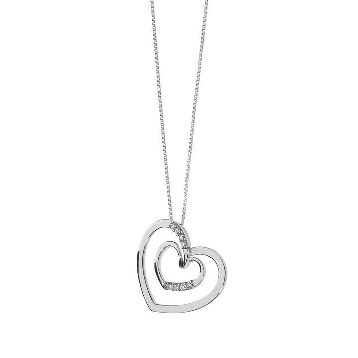 Comete Girocollo cuore in Oro e Diamanti GLB1339