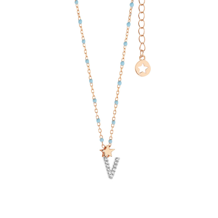 Comete Girocollo in Argento Lettera V GLA194