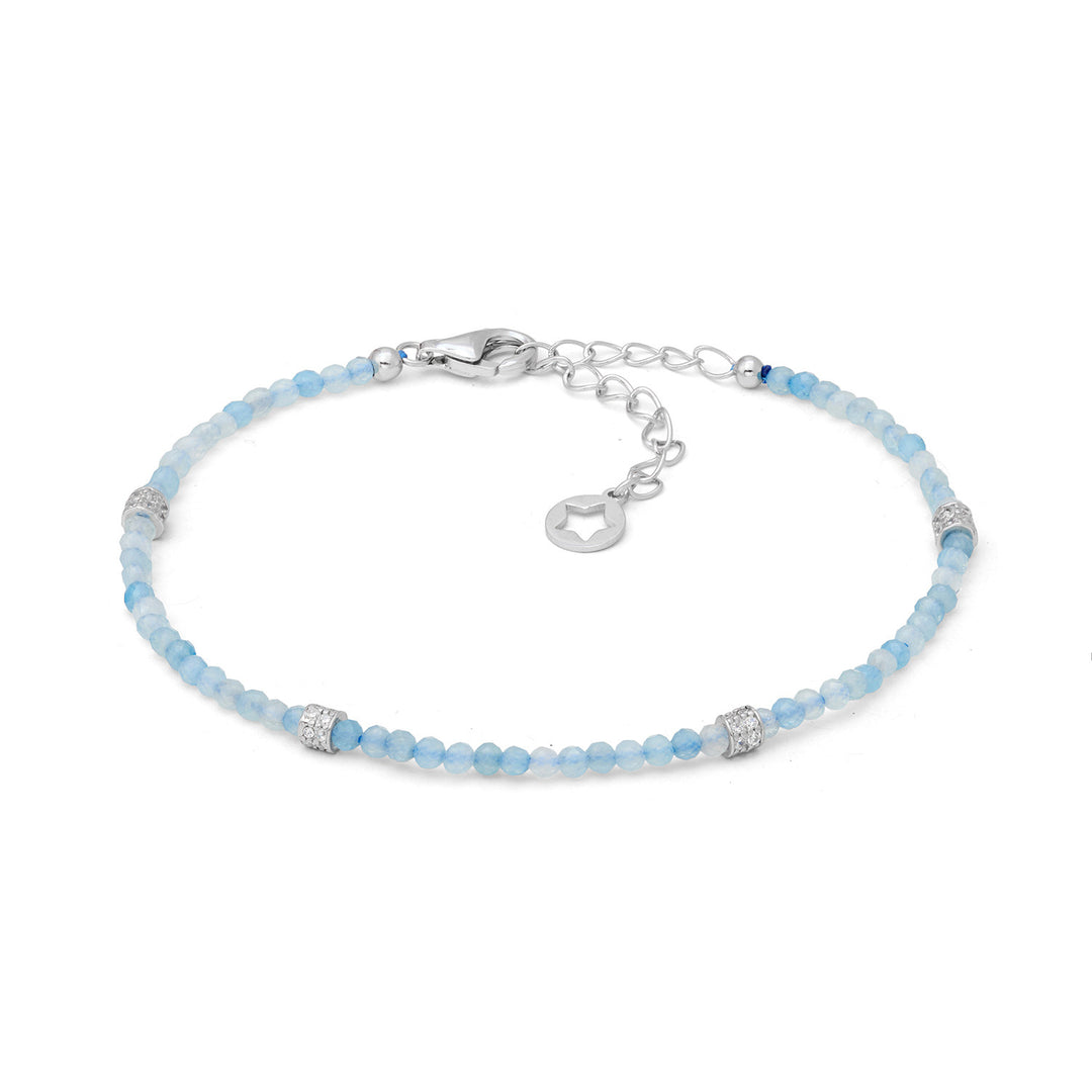 Comete Bracciale in argento 925‰ con acquamarina e zirconi BRA292