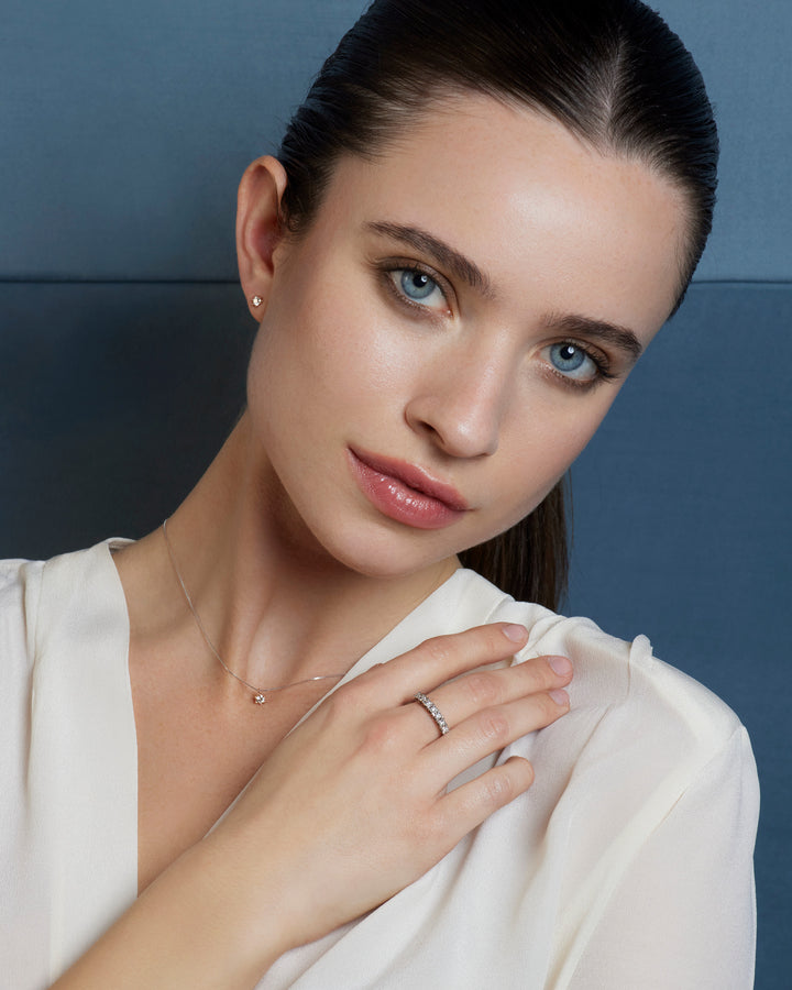 Comete Ring in 750‰ white gold and white diamonds ANB2684M13