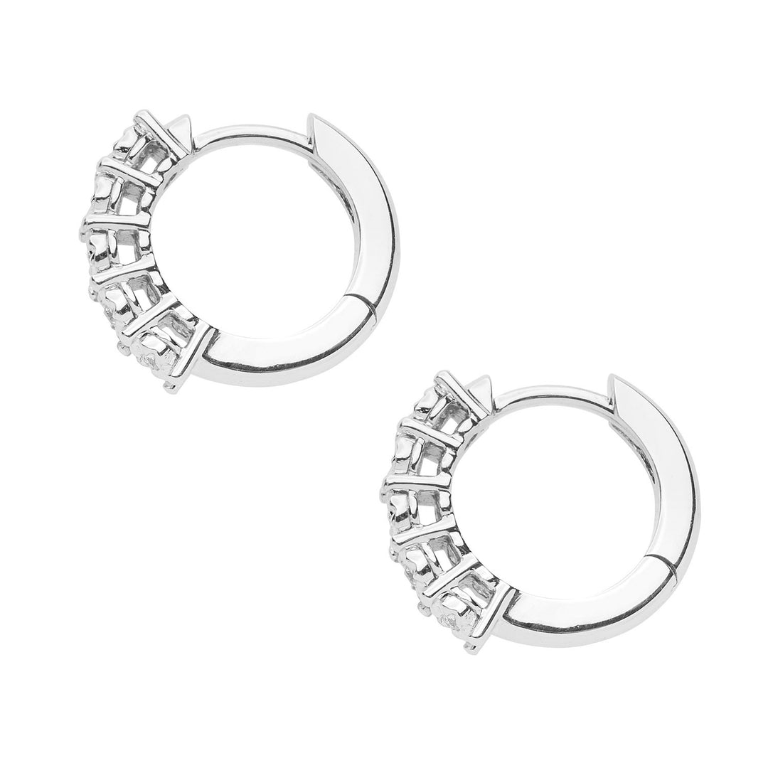 Comete Orecchini a Cerchio in Oro bianco e Diamanti ORB1081