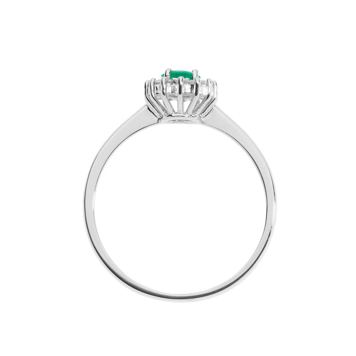 Comete Ring in Gold, Diamonds and Oval Emerald ANB2574S3