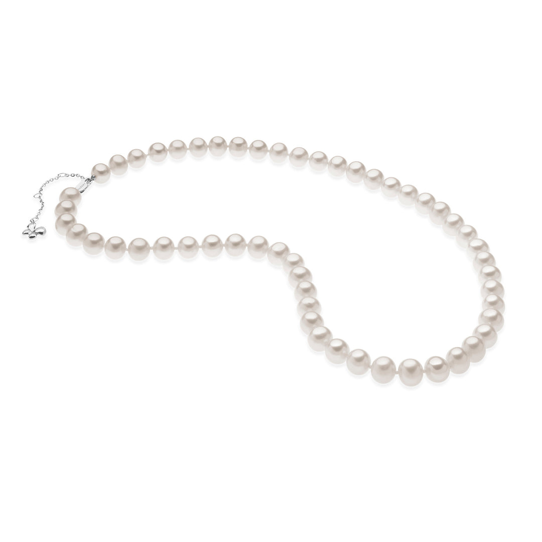 Collier de perles Comete en or blanc avec pendentif papillon FWQ233