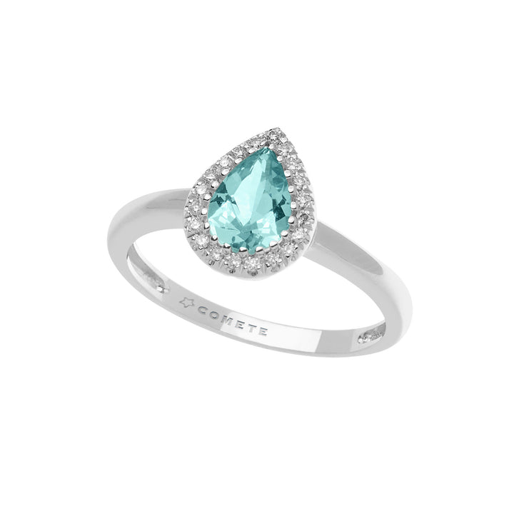 Bague Comete en or avec diamants et goutte d&