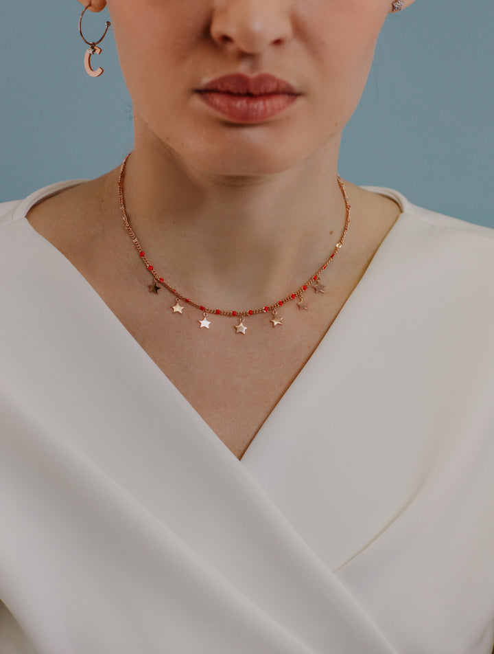 Collier étoile en argent Comete GLA251