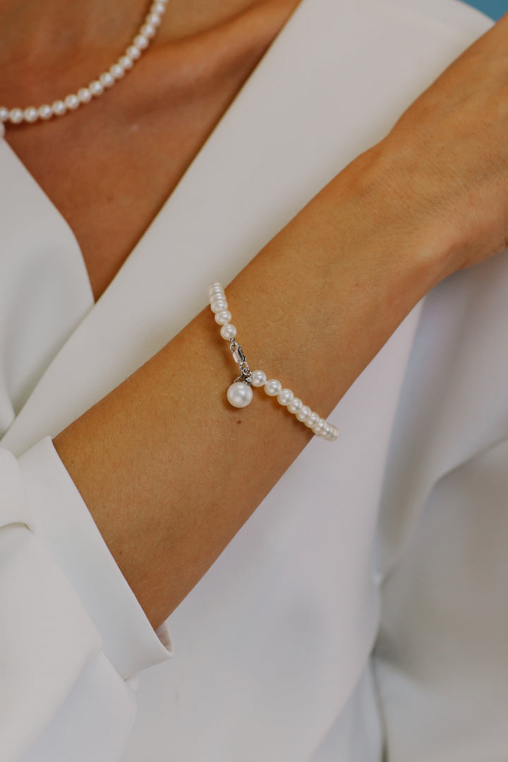 Bracelet à brins de perles Comete Acquadolce en or et diamant BRQ265