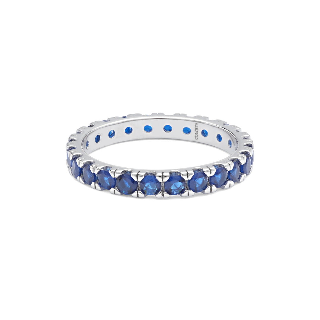 Bague Comete en Argent et zircons bleus UAN124M