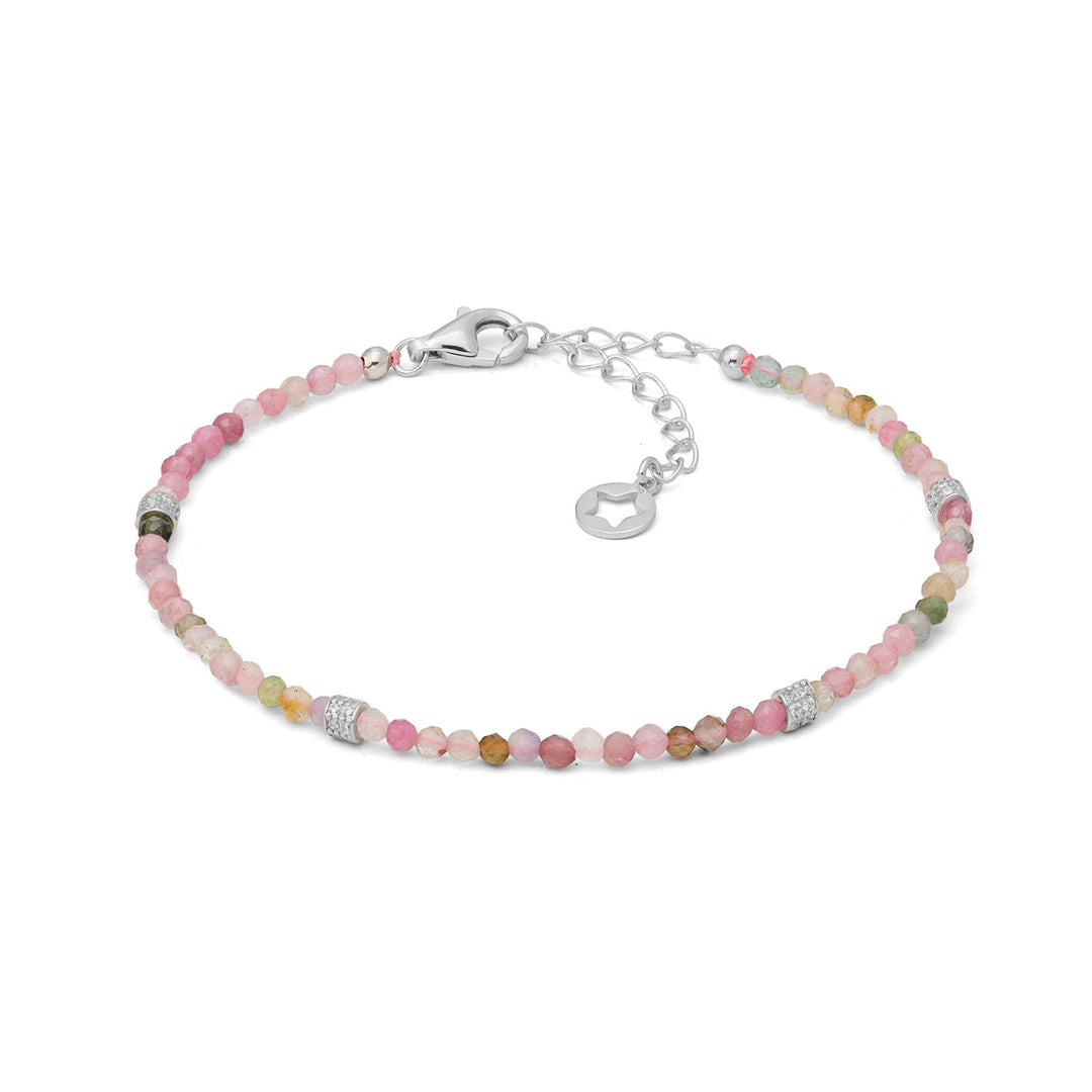 Comete Bracciale in argento 925‰ con tormalina multicolor e zirconi BRA293