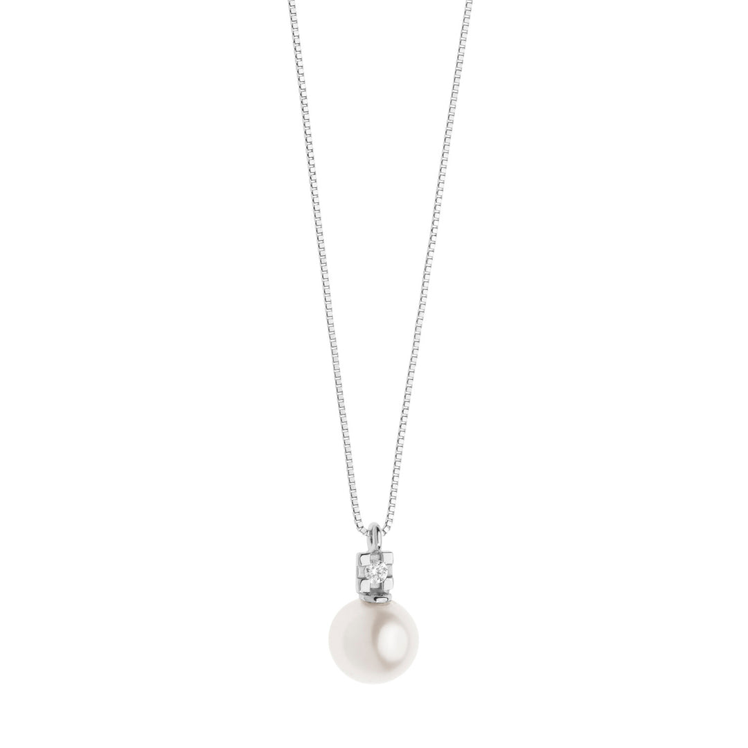 Comete Light Point Halskette Perlgold und Diamant GLP566