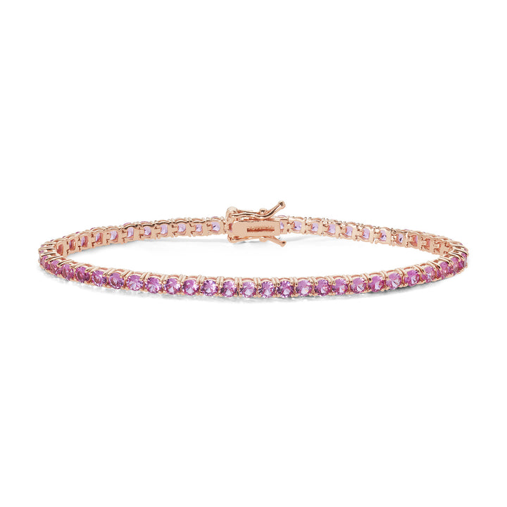 Comet Tennis in Rose Silver and Pink Zircons BRA241M16