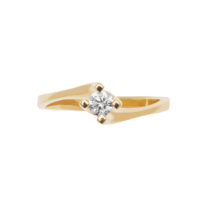 Comete Solitario Valentino in Oro Giallo e Diamante ANB2034G