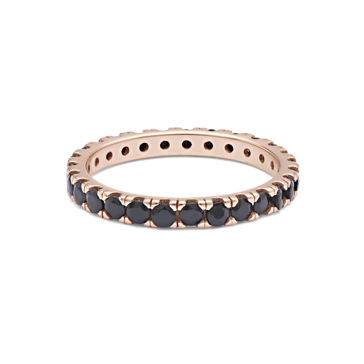 Comete Ring in Silver and black zircons UAN123L