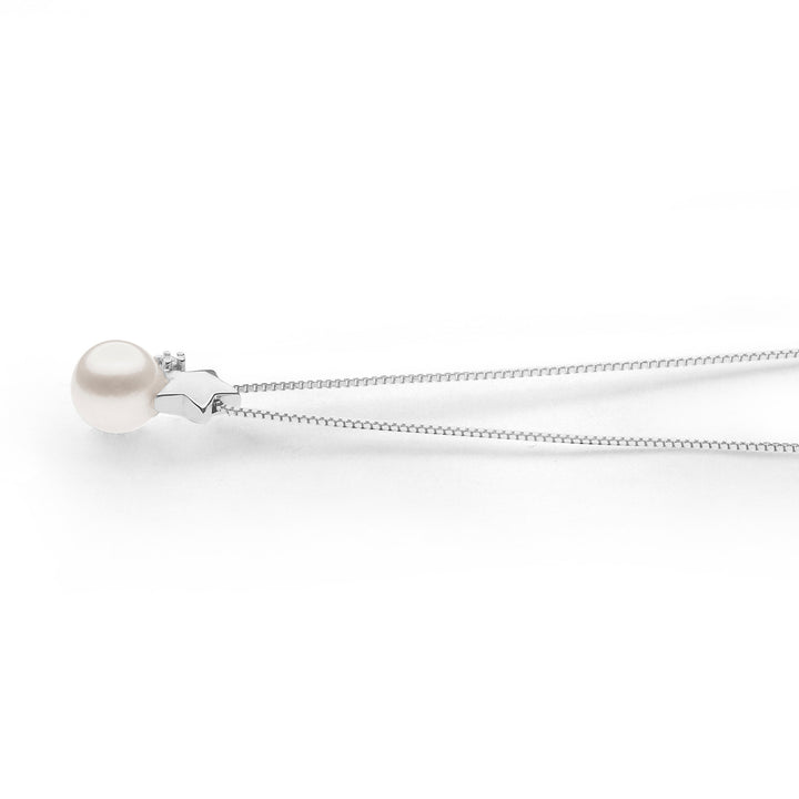 Comete Girocollo Perle in Oro e Diamanti con Stella GLP609