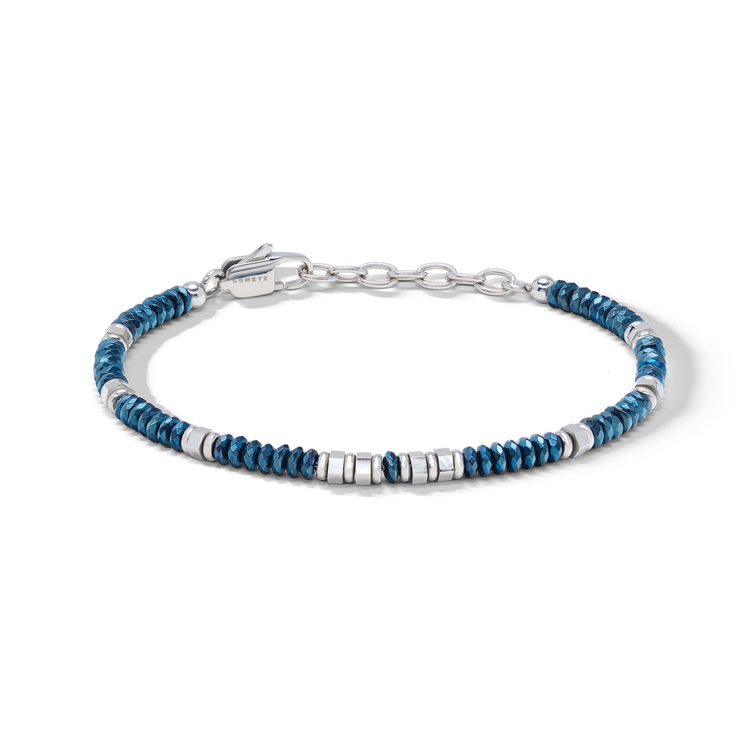 Comete Steel bracelet with blue hematite UBR1340