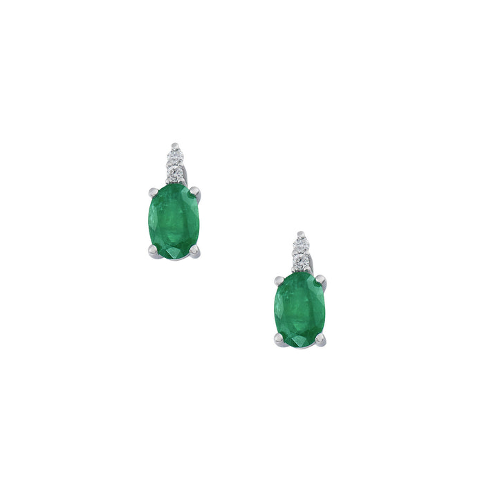 Comete Orecchini Oro e Diamanti bianchi, Smeraldo ovale ORB1105S3