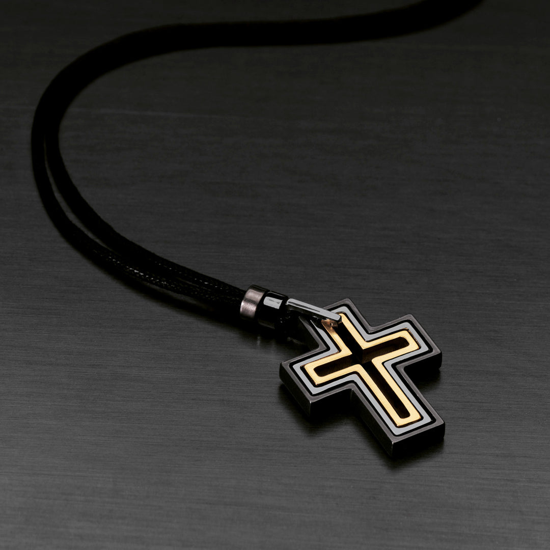 Comete Steel Cross Necklace UGL212