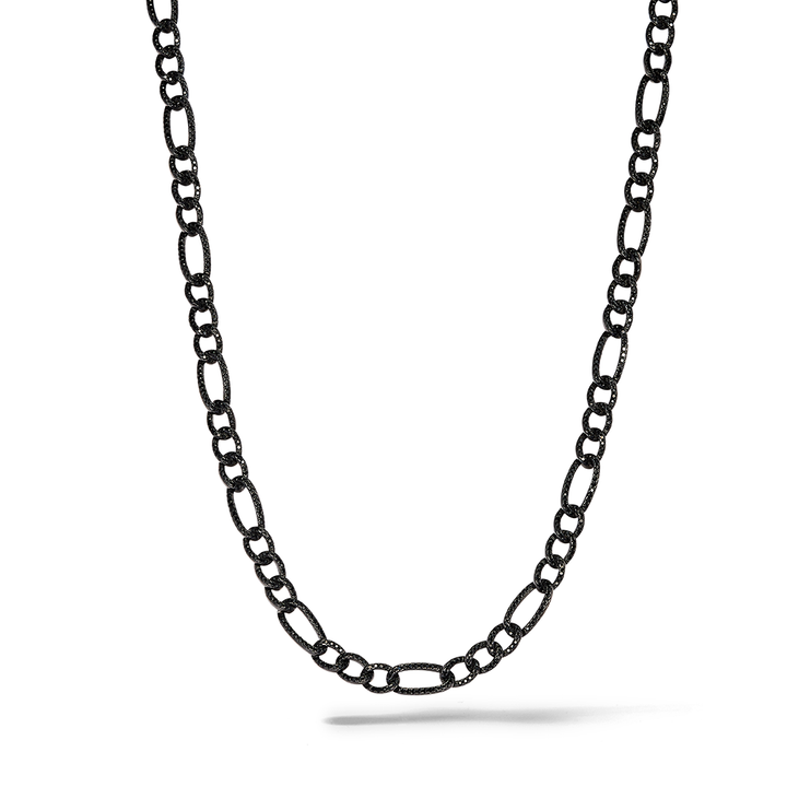 Comete Collana in Argento 925‰ rutenio, zirconi neri UGL765
