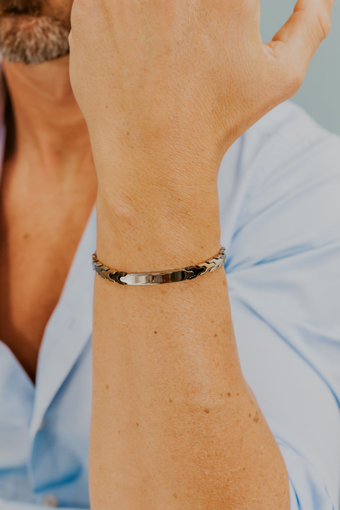 Bracelet Comete Acier, PVD noir et rosé UBR1228